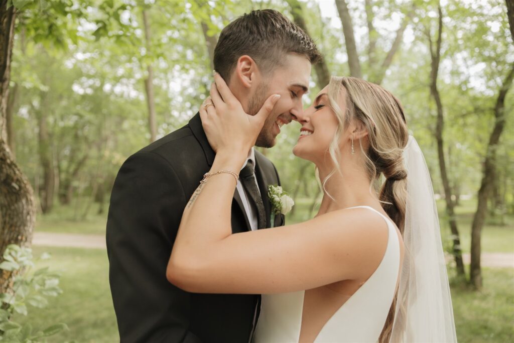 bride and groom during their wedding in canada - ninth avenue studios
