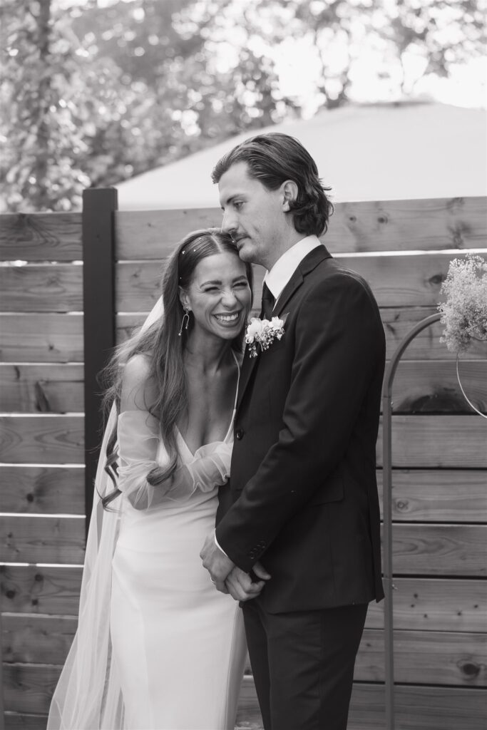 bride and groom posing for their wedding portraits - wedding in moosejaw saskatchewan - ninth avenue studios
