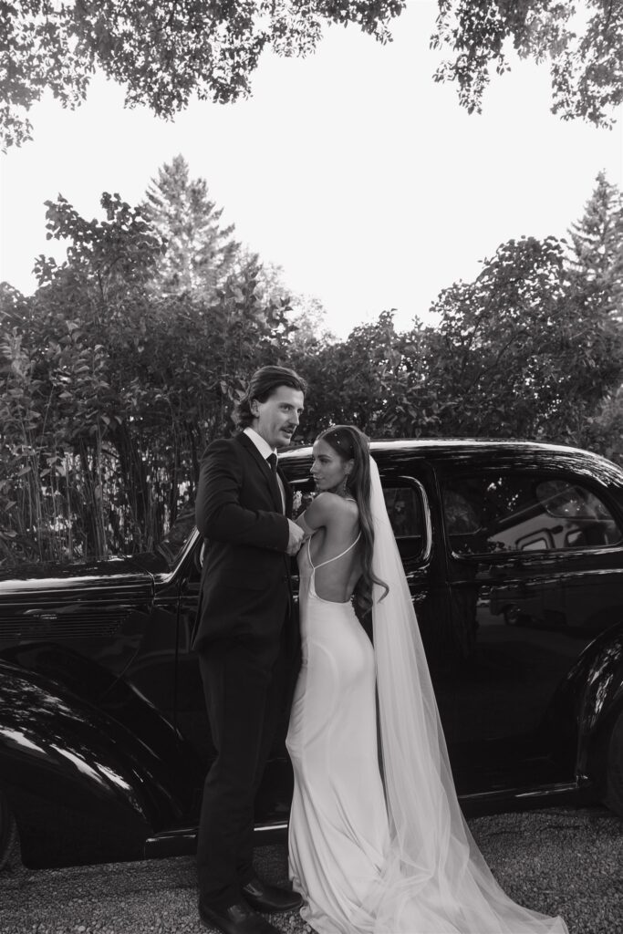 bride and groom posing for their wedding portraits - wedding in moosejaw saskatchewan - ninth avenue studios
