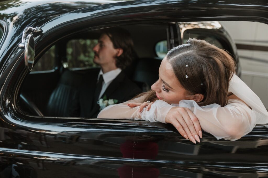 bride and groom posing for their wedding portraits - wedding in moosejaw saskatchewan - ninth avenue studios
