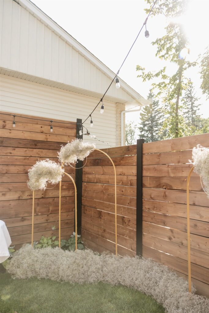 wedding ceremony decor for wedding in moosejaw saskatchewan - ninth avenue studios
