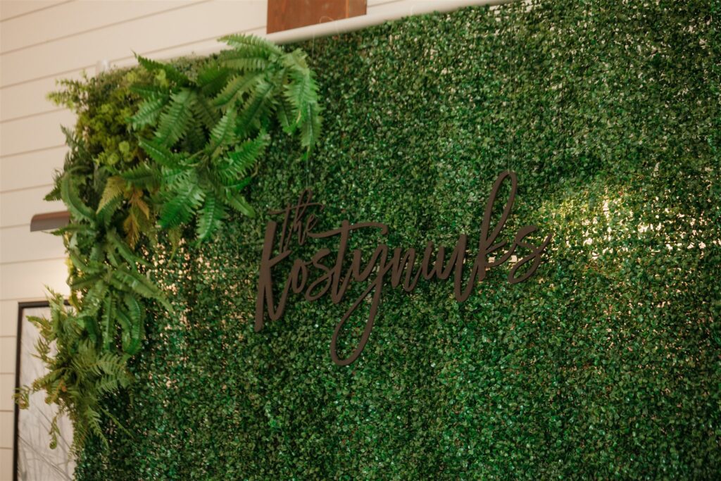 wedding greenery wall