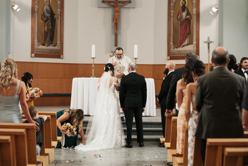 luxurious wedding photography of couple during their wedding ceremony in saskatoon