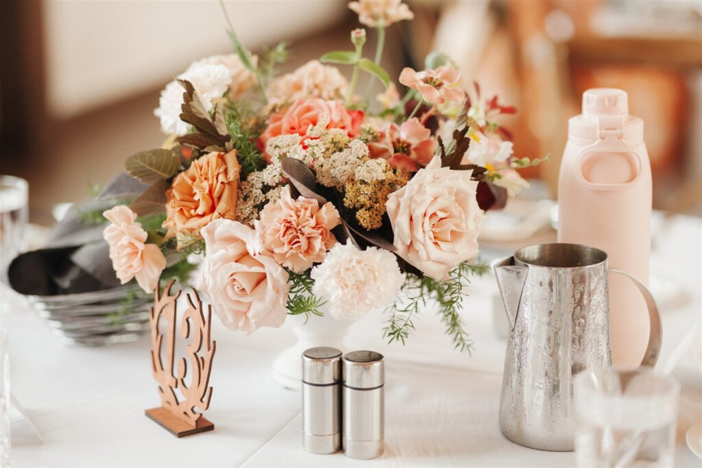 luxurious wedding photography of wedding table decor