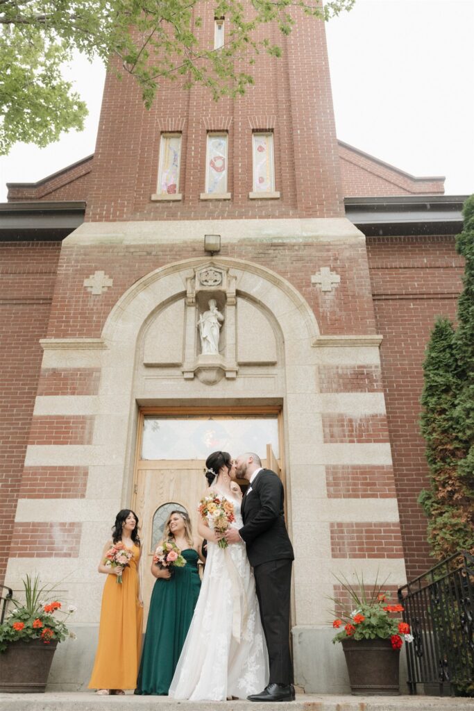 luxurious wedding photography of couple during their wedding ceremony in saskatoon