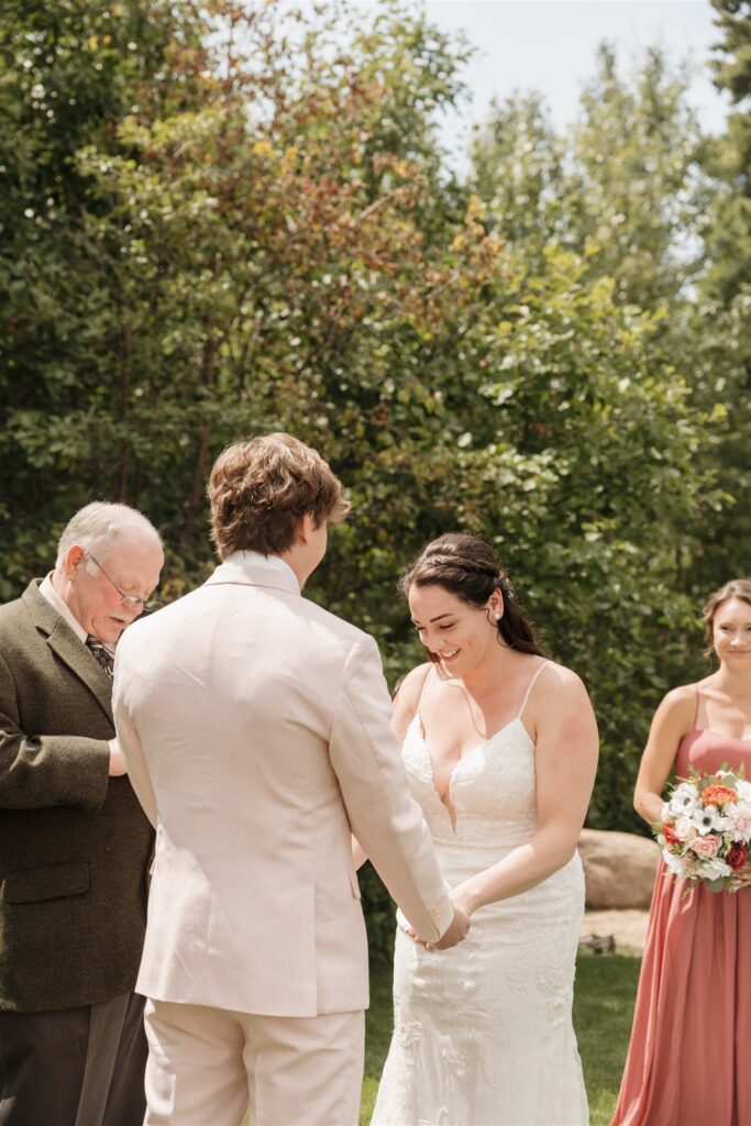 bride and groom during their wedding ceremony