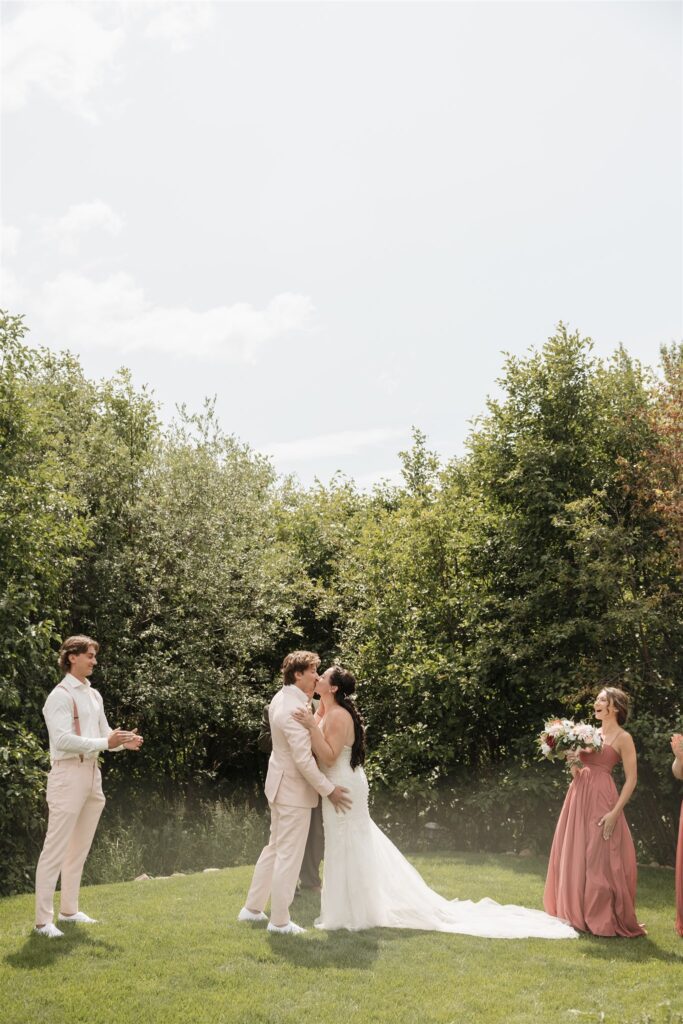 bride and groom during their wedding ceremony