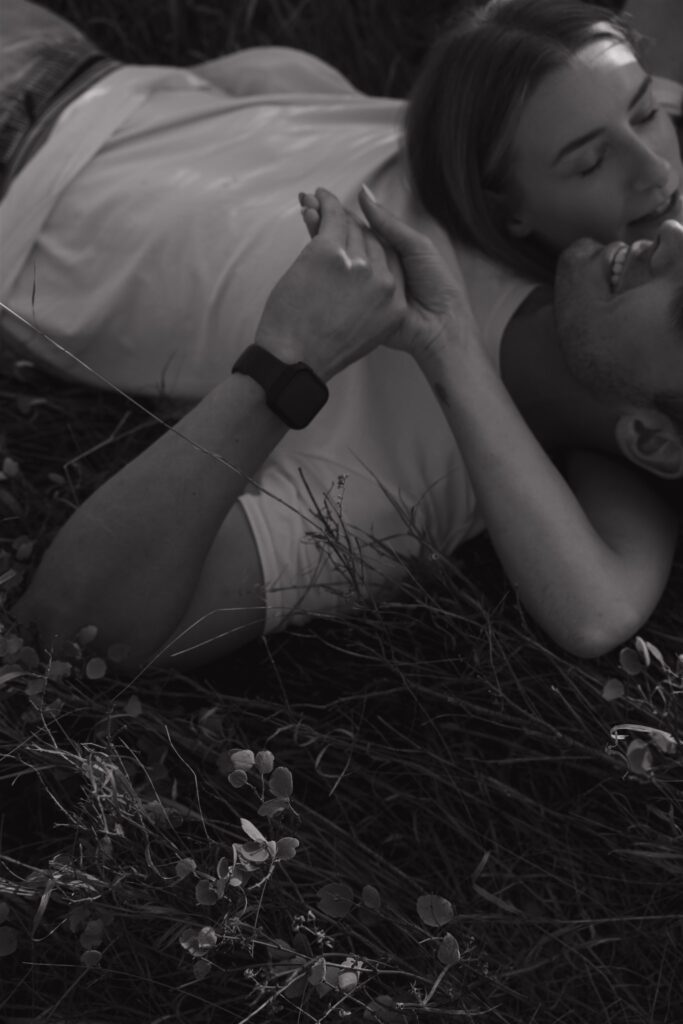 a sunset couples session in saskatoon
