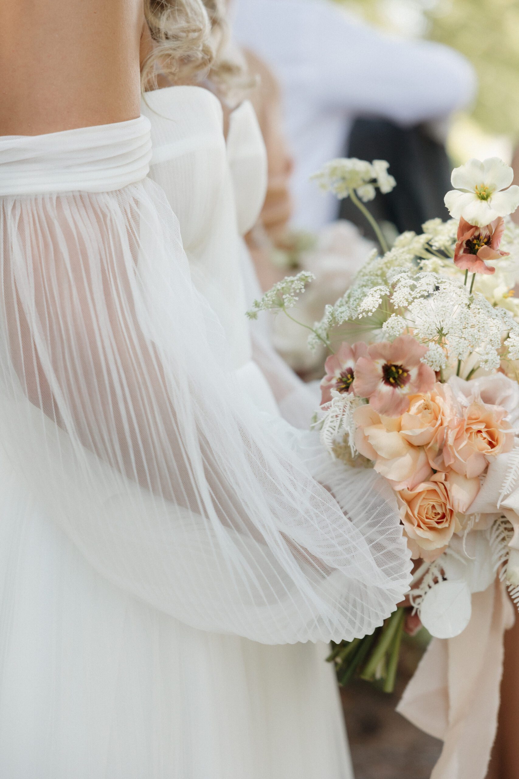 brides elegant details creating her romantic bridal look