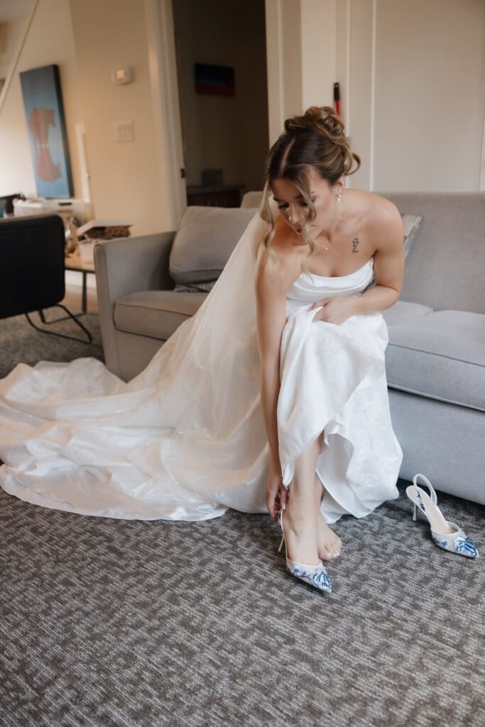 bride getting ready to walk down the aisle