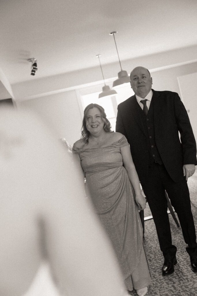 bride getting ready to walk down the aisle