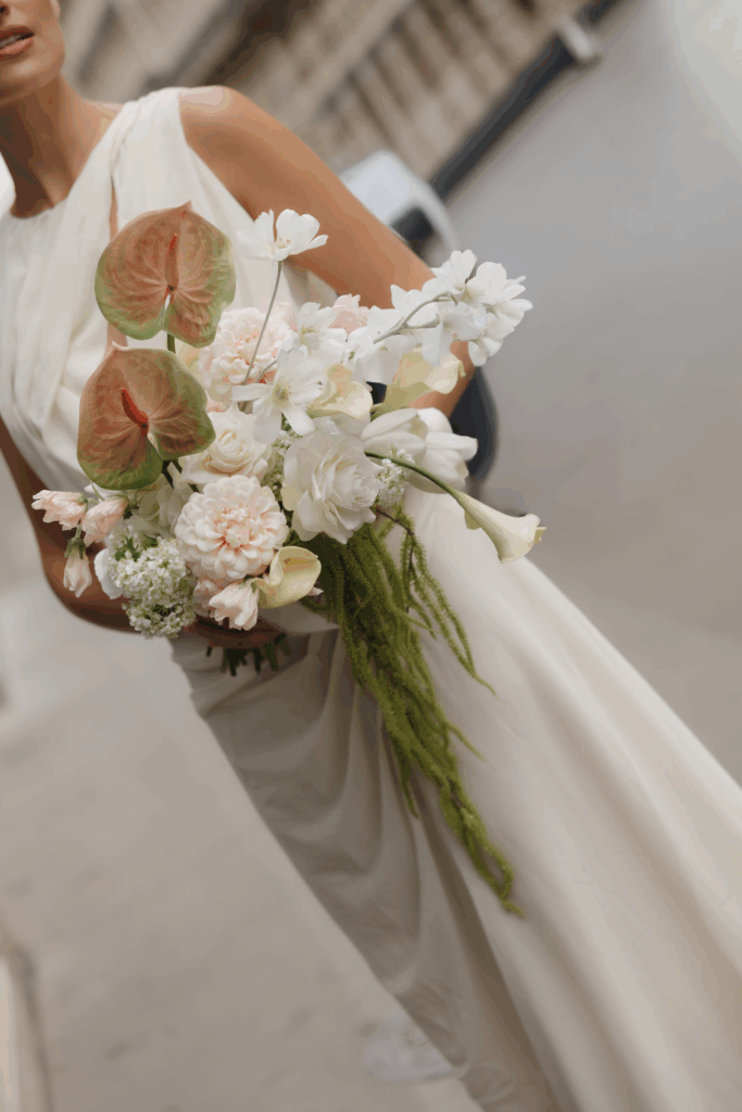  Romantic Eiffel Tower elopement with a soft, moody color palette.